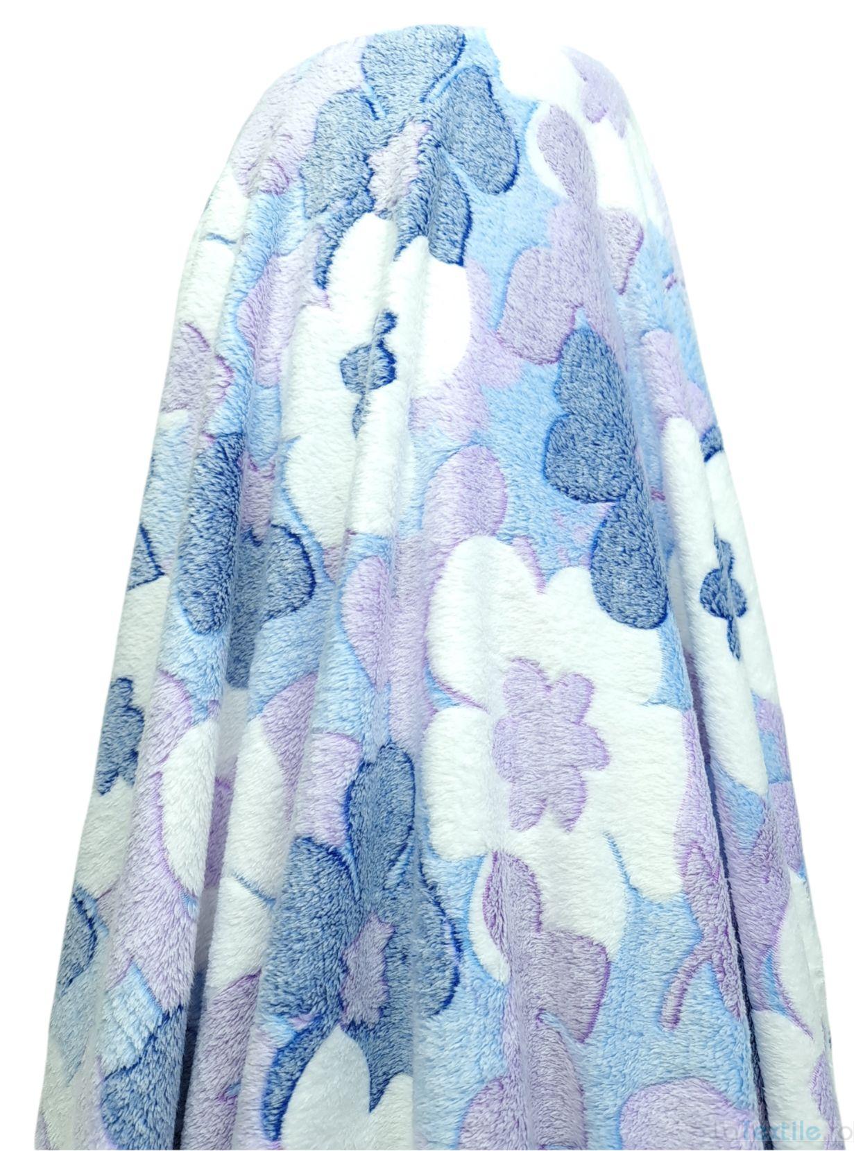 Cocolino imprimeu floral nuante de mov si bleu