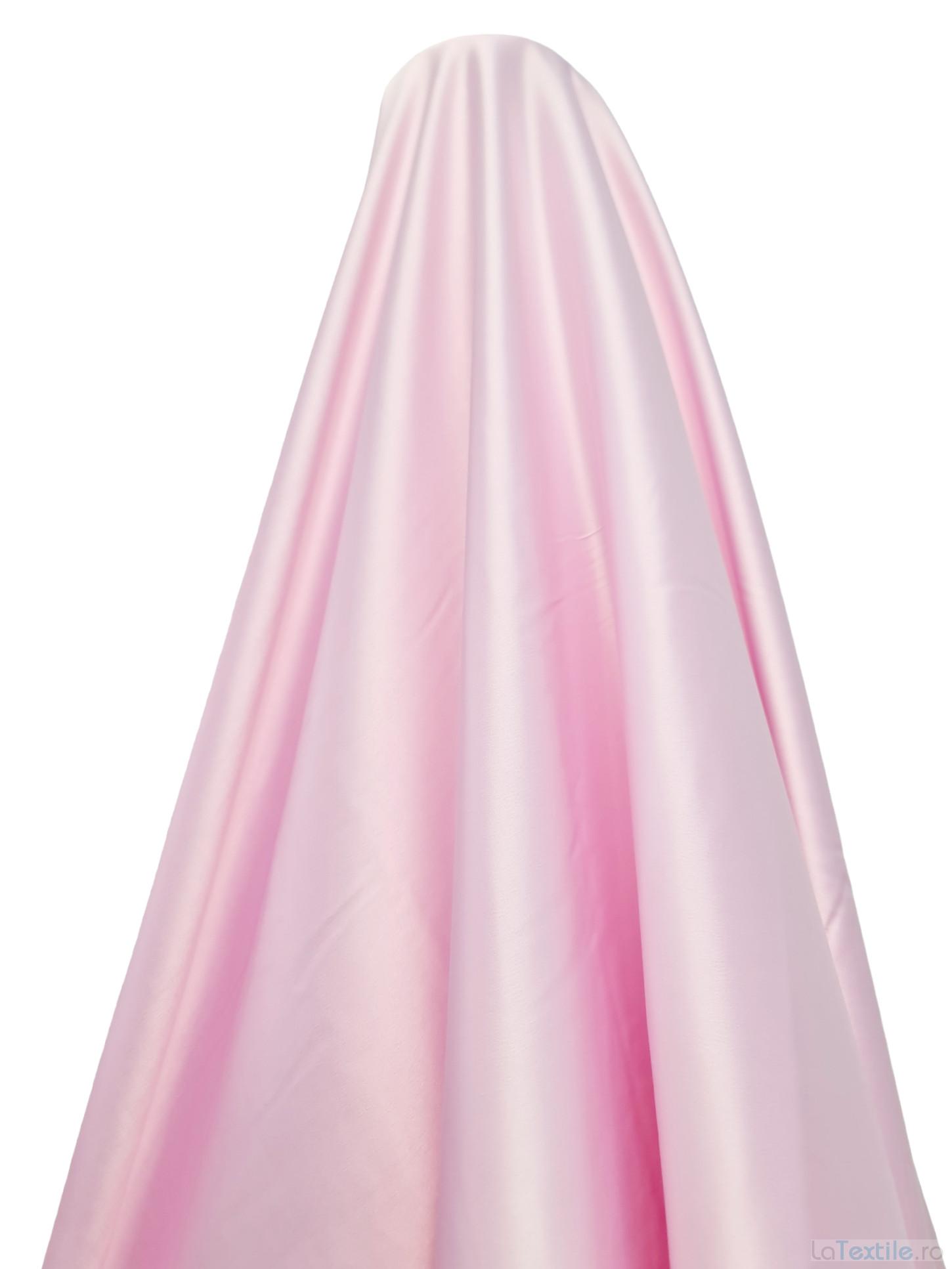 Tafta elastica Soft cu fir de matase roz pal