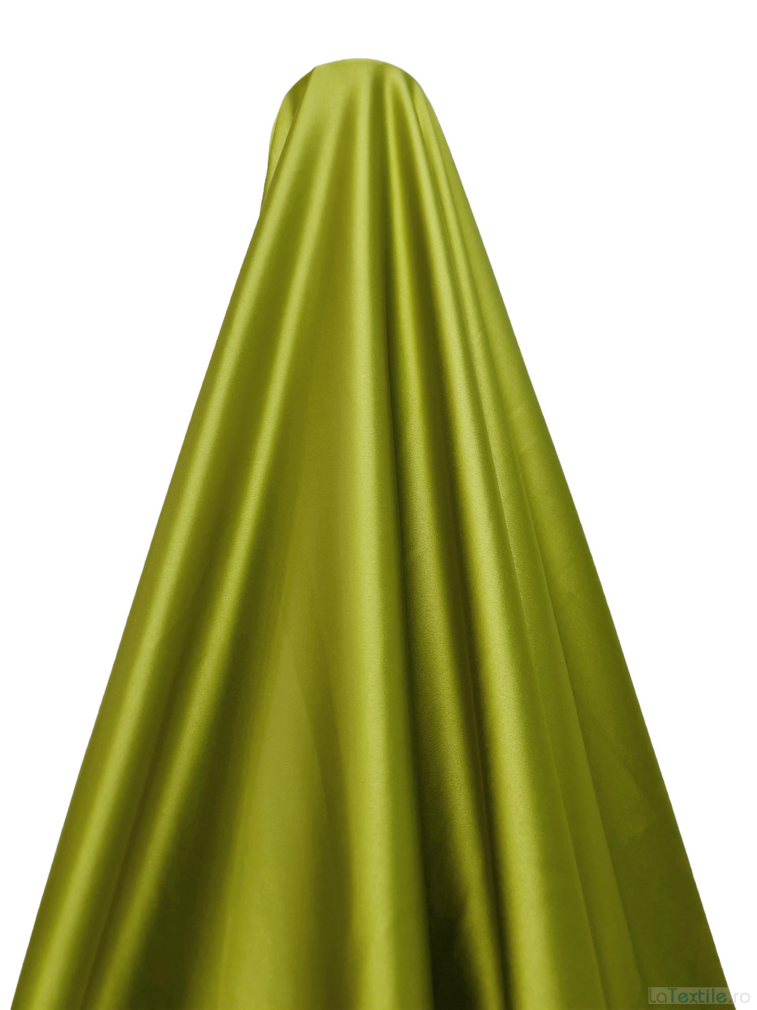 Tafta elastica Soft cu fir de matase verde lime