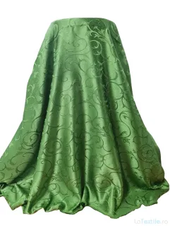 Material draperie verde contur ramurele