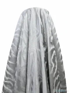 Material draperie tip brocart argintiu