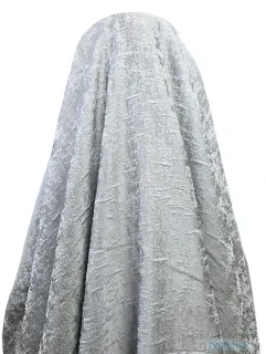 Material draperie tip brocart argintiu model gofrat