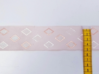 Galon romburi fir metalic in nuante roz