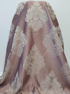 Material draperie imprimeu baroc fundal roz prafuit