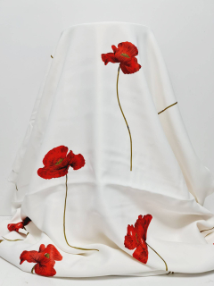 Material draperie imprimeu flori