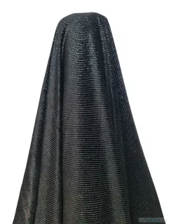 Catifea elastica neagra cu fir metalic multicolor
