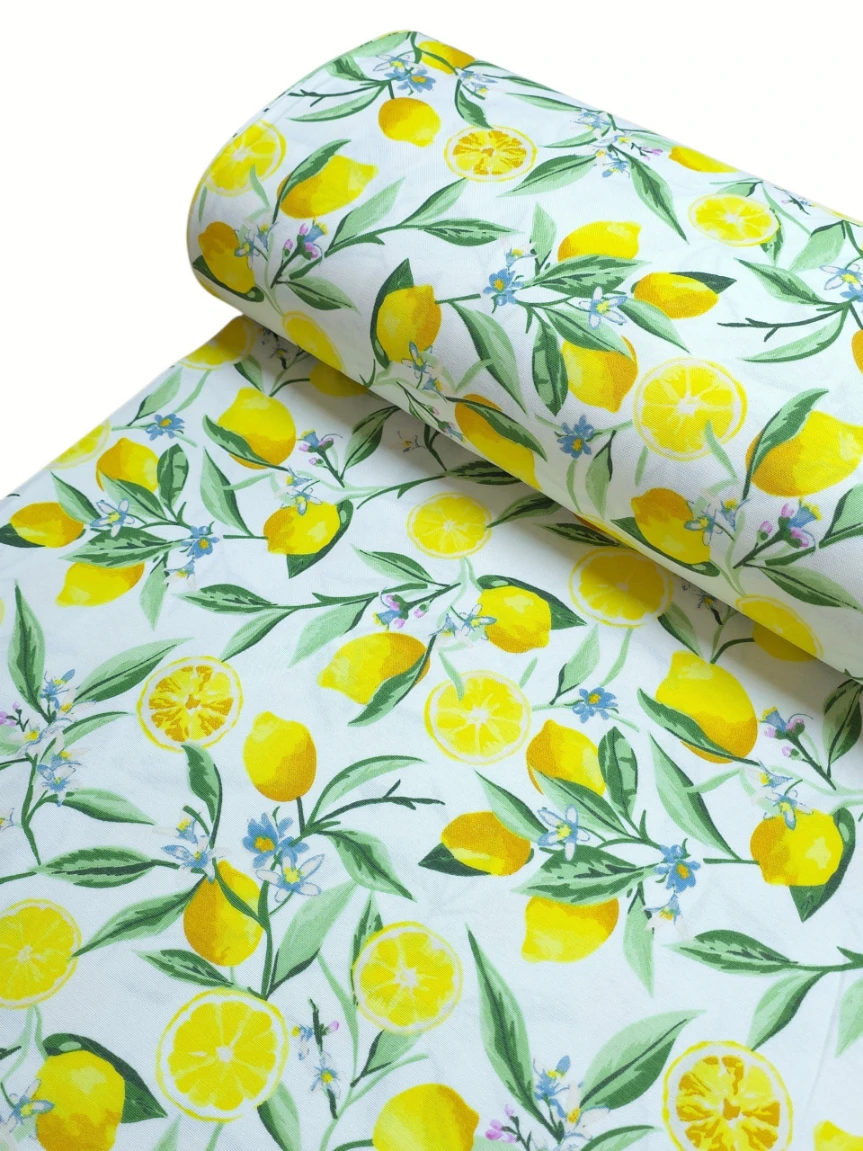 Bumbac creton impermeabil Amalfi Lemon