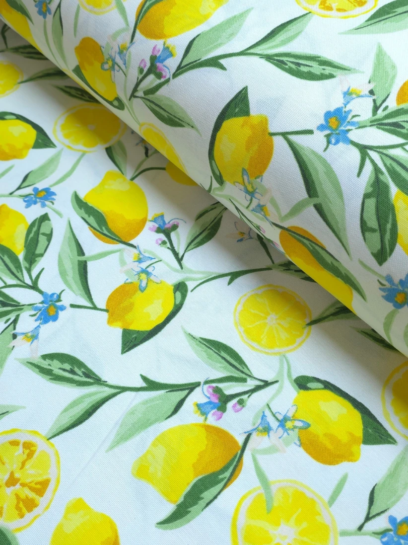 Bumbac creton impermeabil Amalfi Lemon