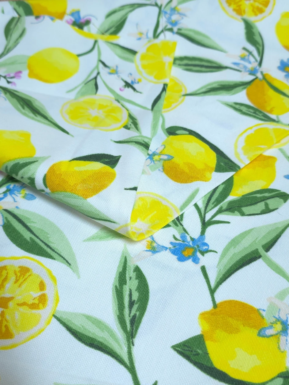 Bumbac creton impermeabil Amalfi Lemon