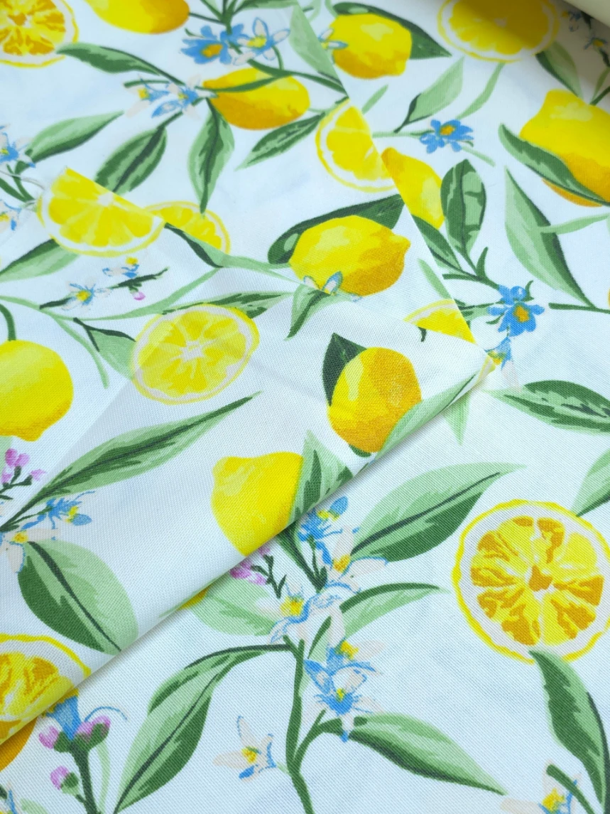 Bumbac creton impermeabil Amalfi Lemon