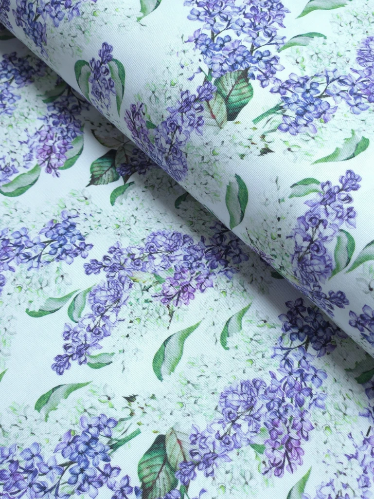 Bumbac creton impermeabil Lilac Garden