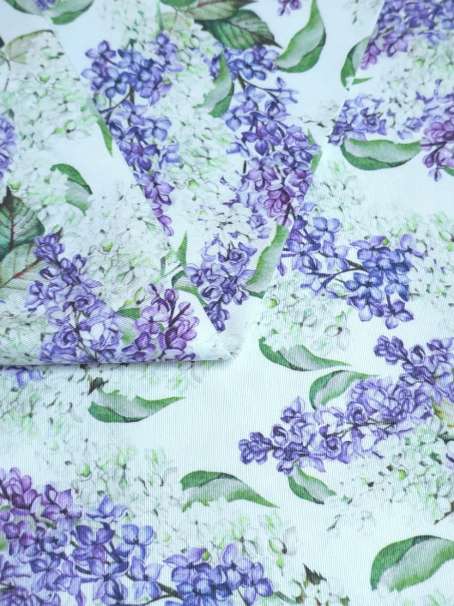 Bumbac creton impermeabil Lilac Garden