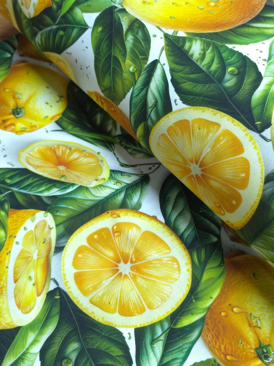 Bumbac ranforce premium Lemon Splash