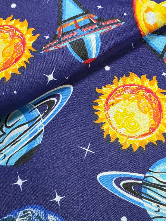 Bumbac satinat Ranforce Planete