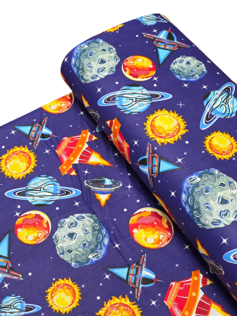 Bumbac satinat Ranforce Planete