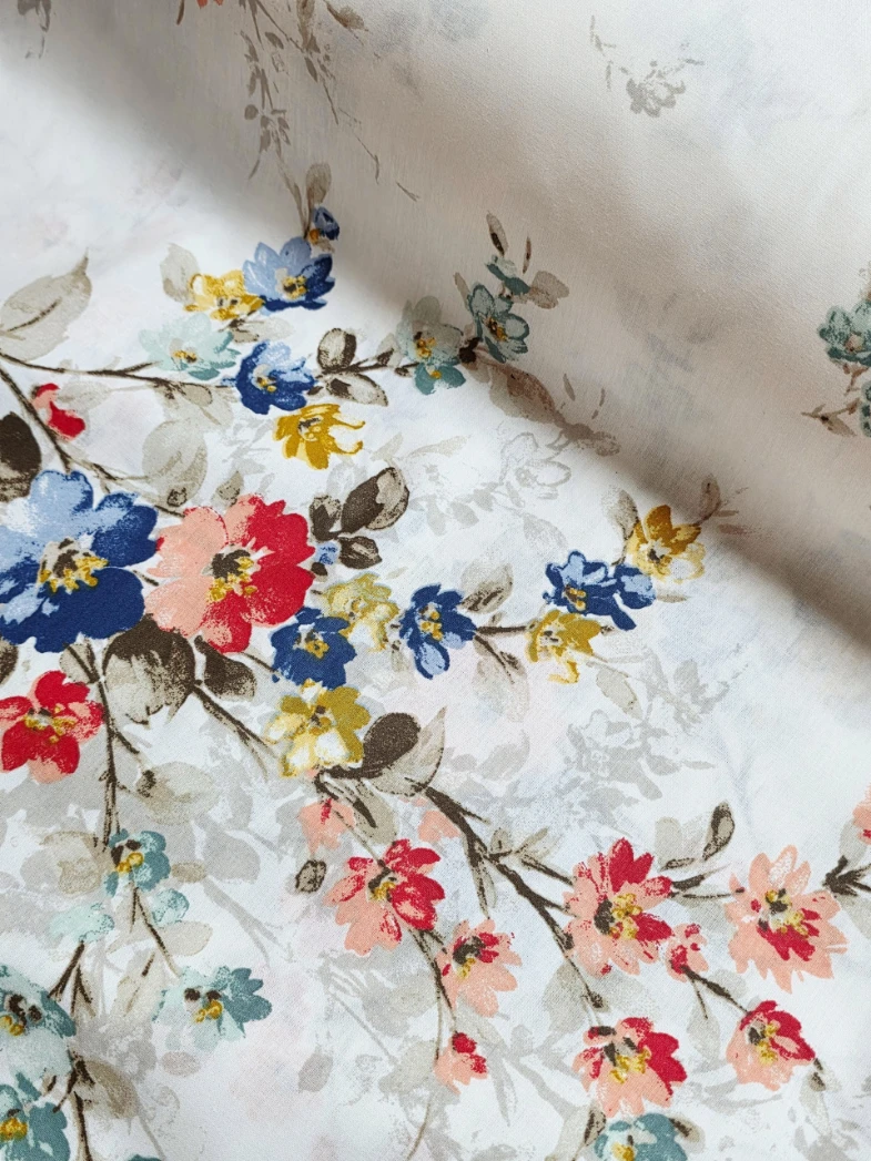 Bumbac satinat Ranforce Spring Blossom