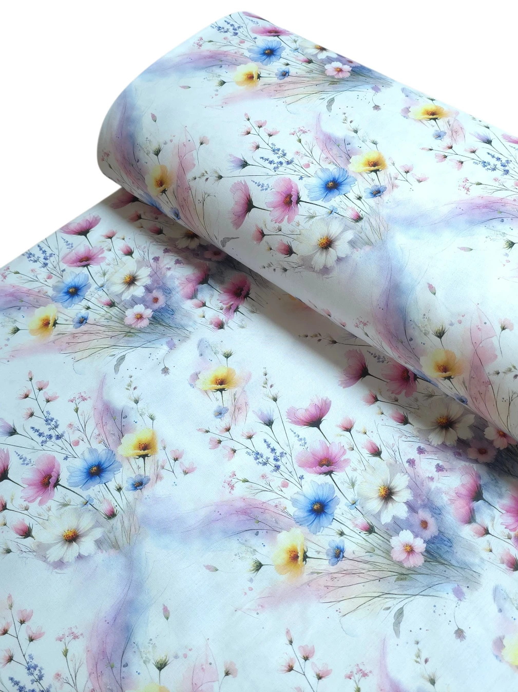 Bumbac satinat Ranforce Pastel Garden