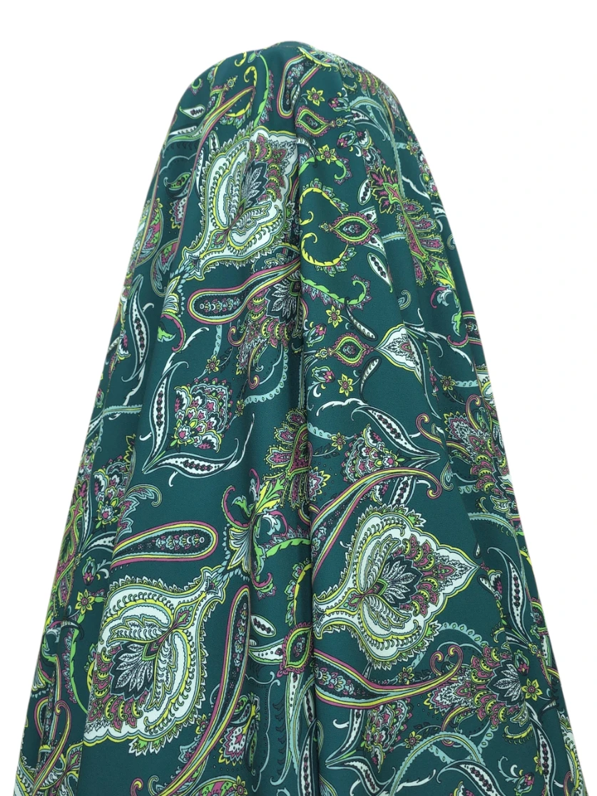Triplu voal barbie emerald paisley elegance