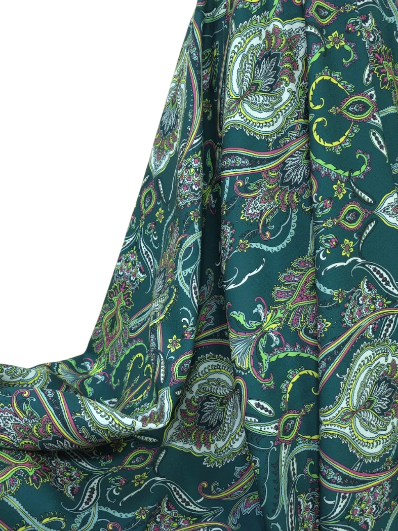 Triplu voal barbie emerald paisley elegance