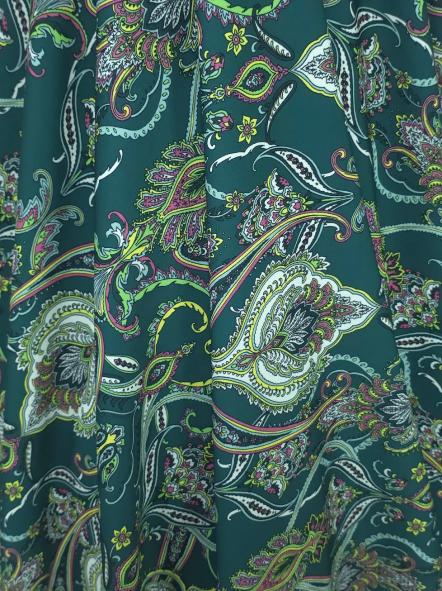 Triplu voal barbie emerald paisley elegance