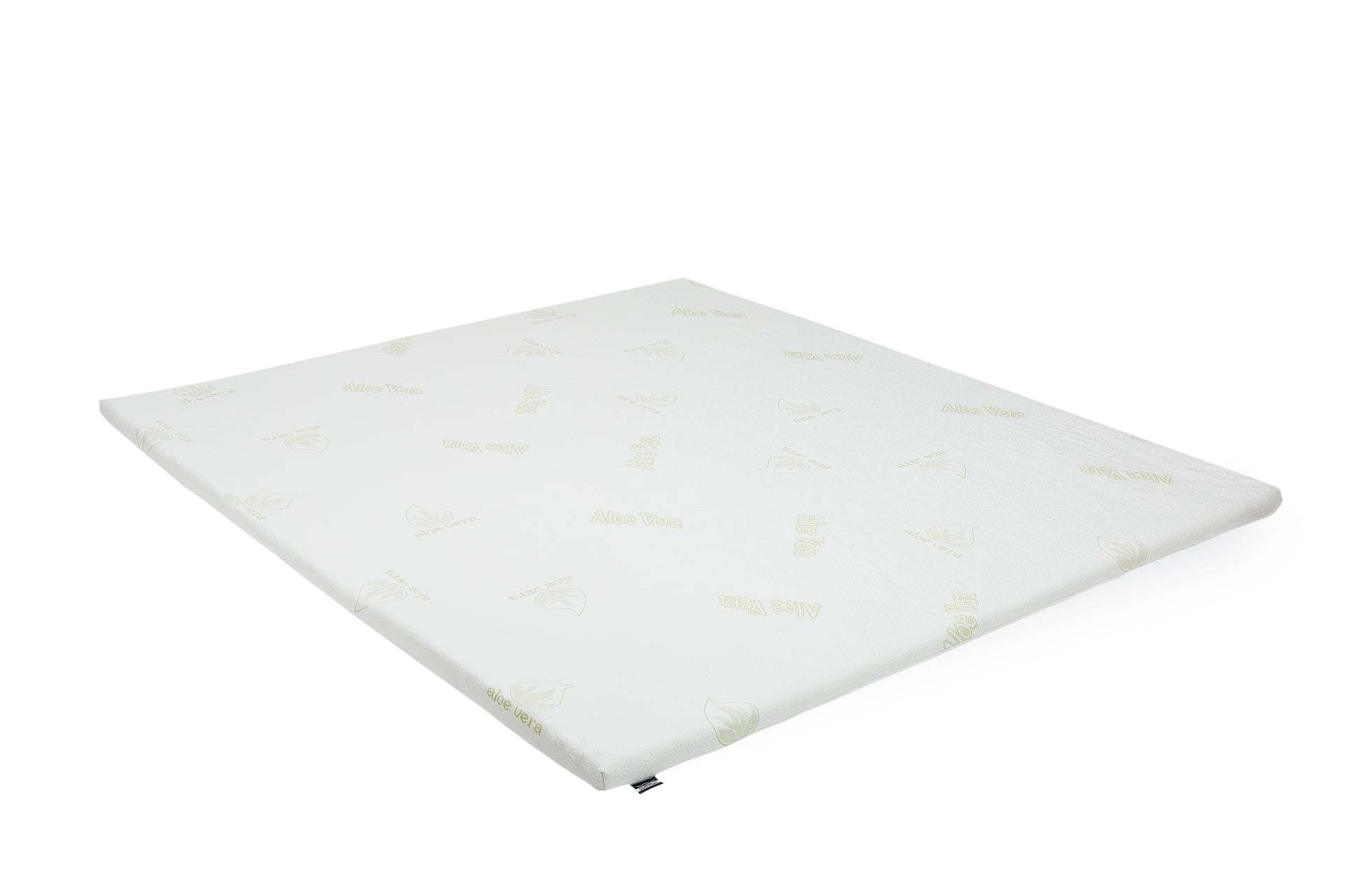 Topper Aloe Vera 120x200x4 cm cu husă detașabilă din tricot poliester
