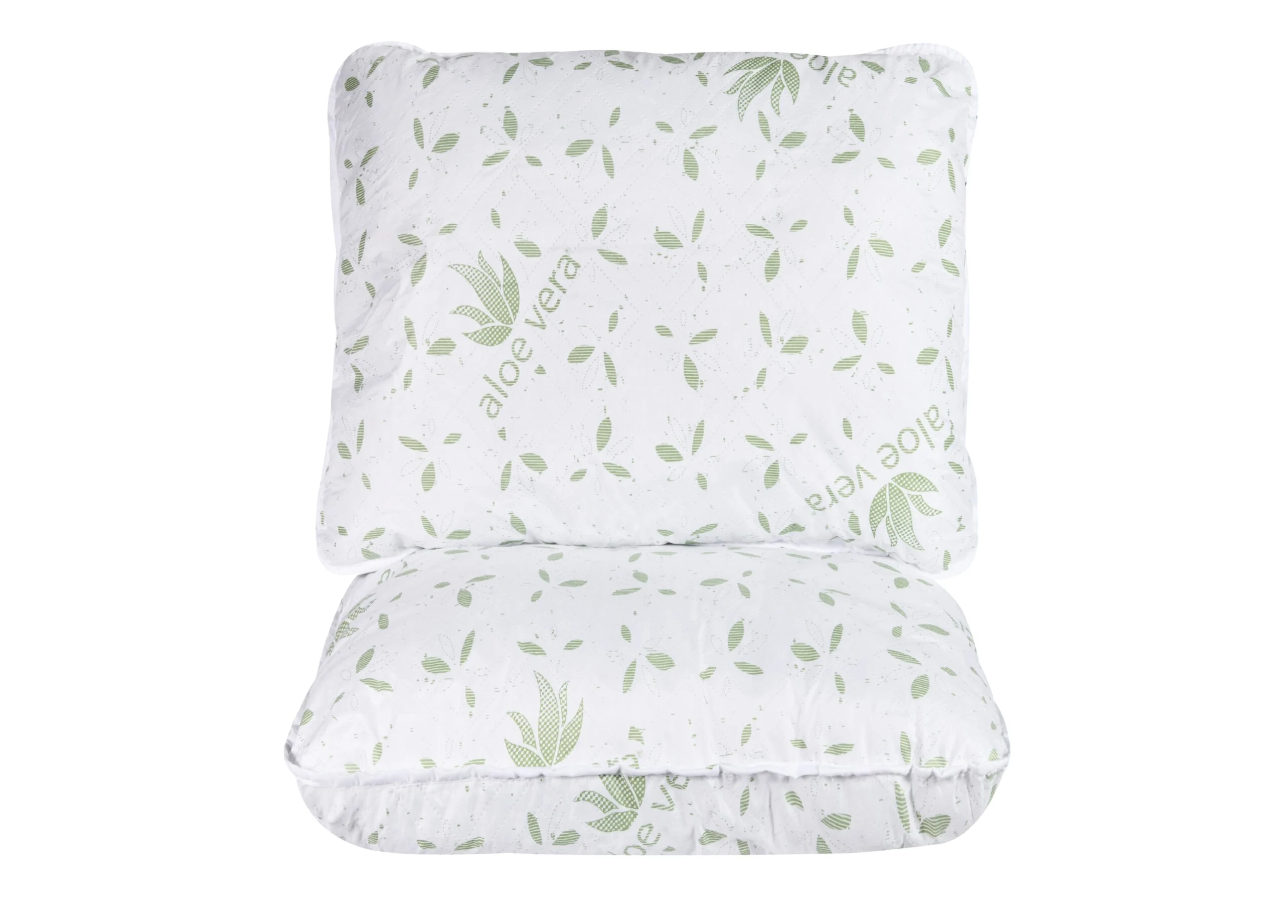 Set 2 perne matlasate Aloe Confort 60x60 cm, microfibră albă