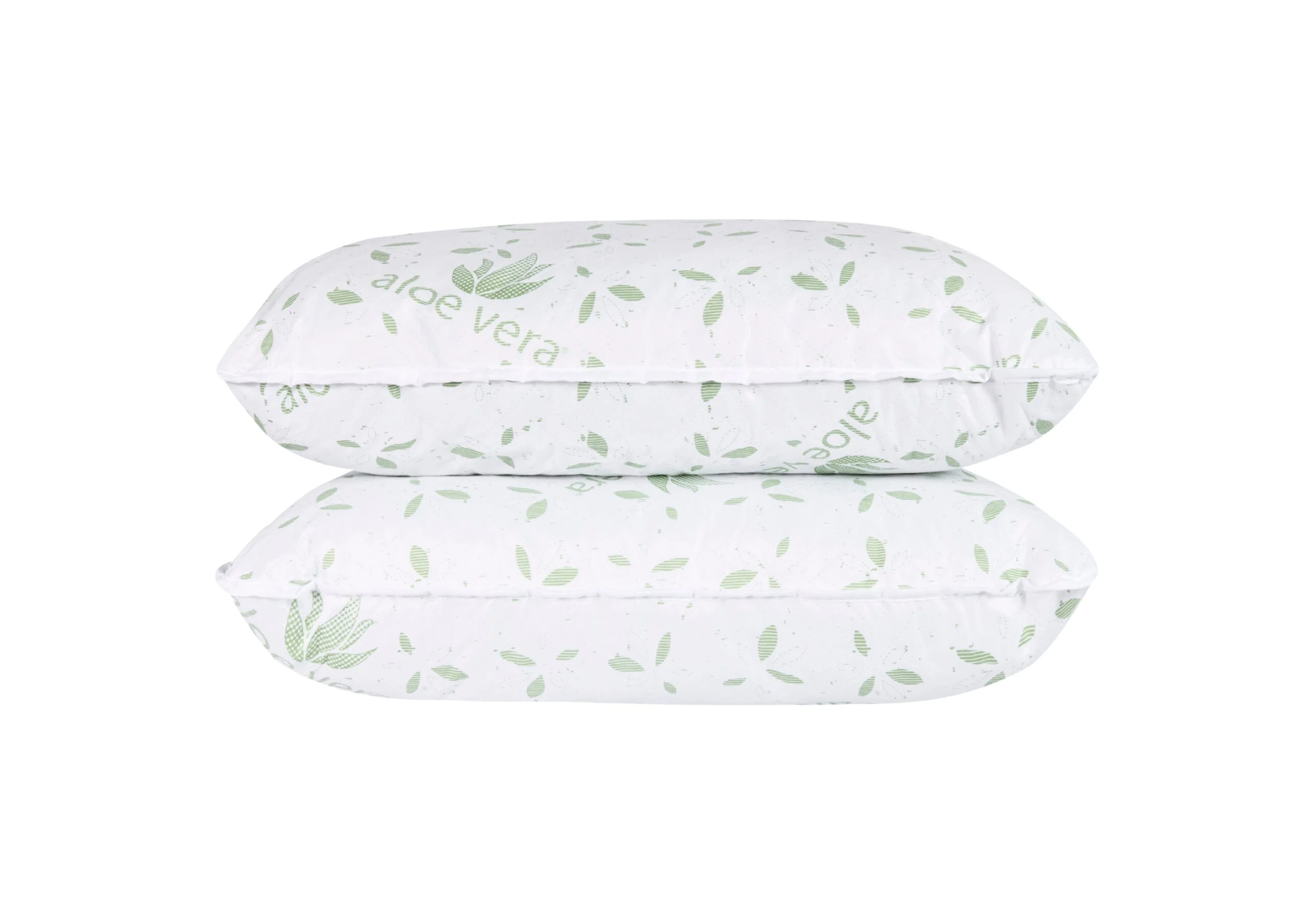Set 2 perne matlasate Aloe Confort 60x60 cm, microfibră albă