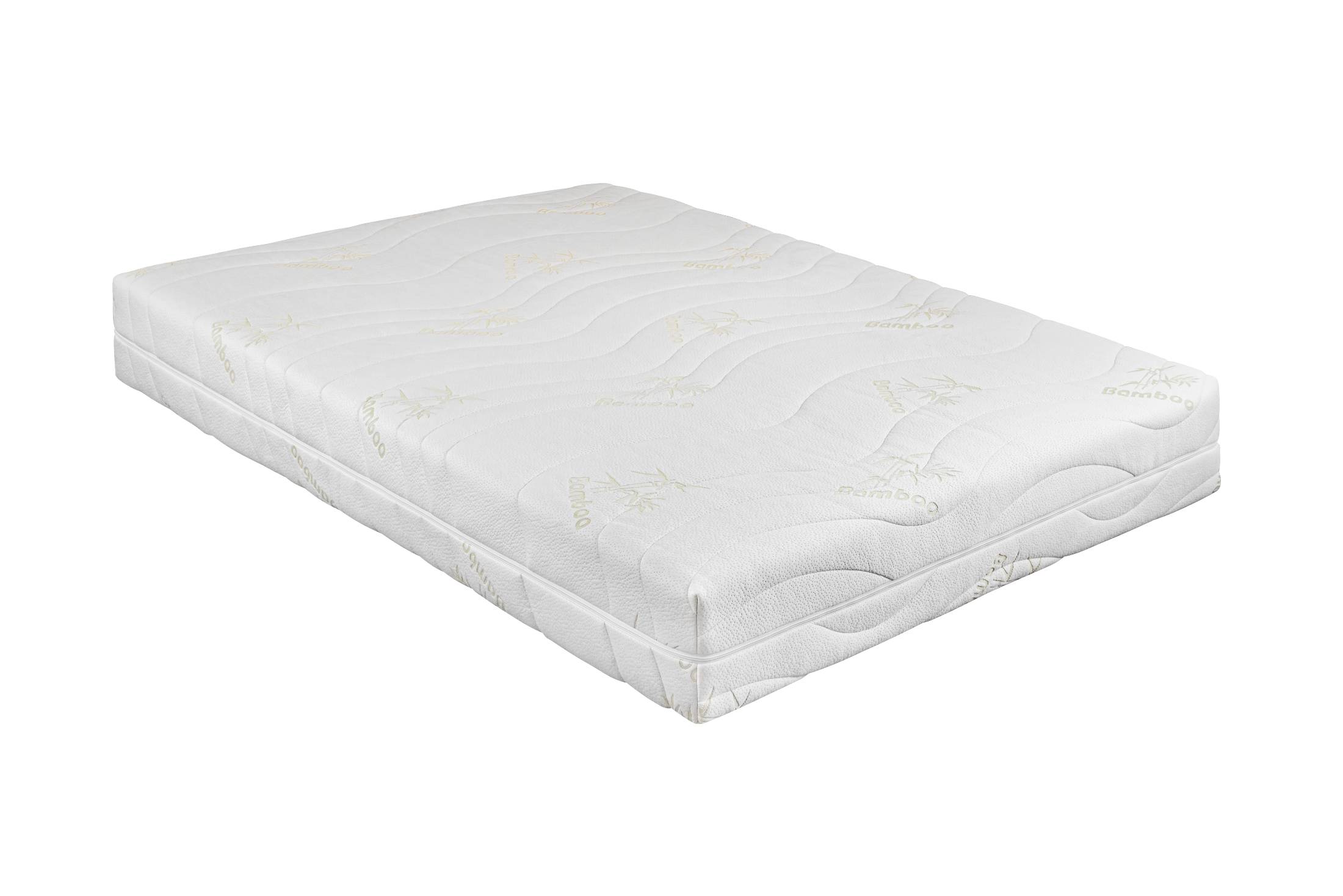 Husă matlasată Bambus 90x200 cm cu elastic, tricot cu fibre de bambus