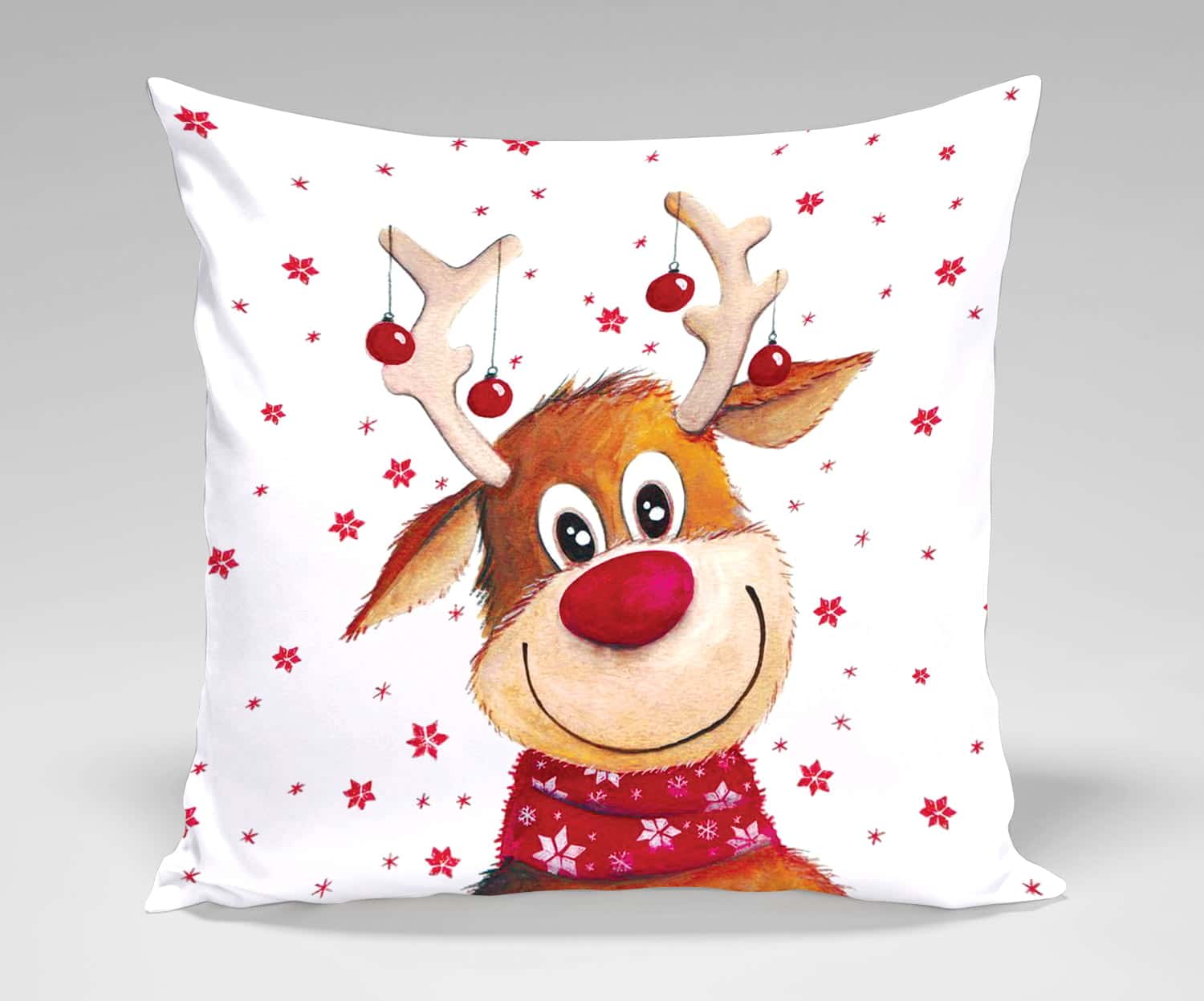 Pernă decorativă Crăciun Rudolf – 40×40 cm