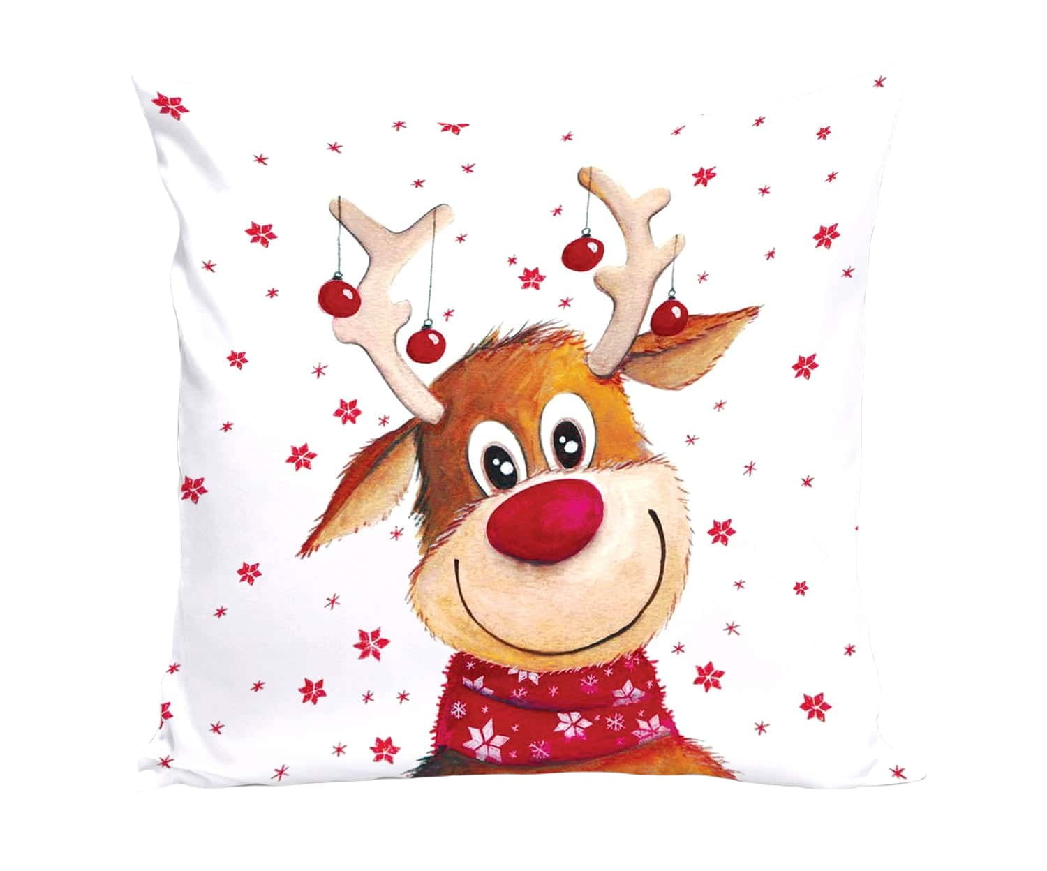 Pernă decorativă Crăciun Rudolf – 40×40 cm