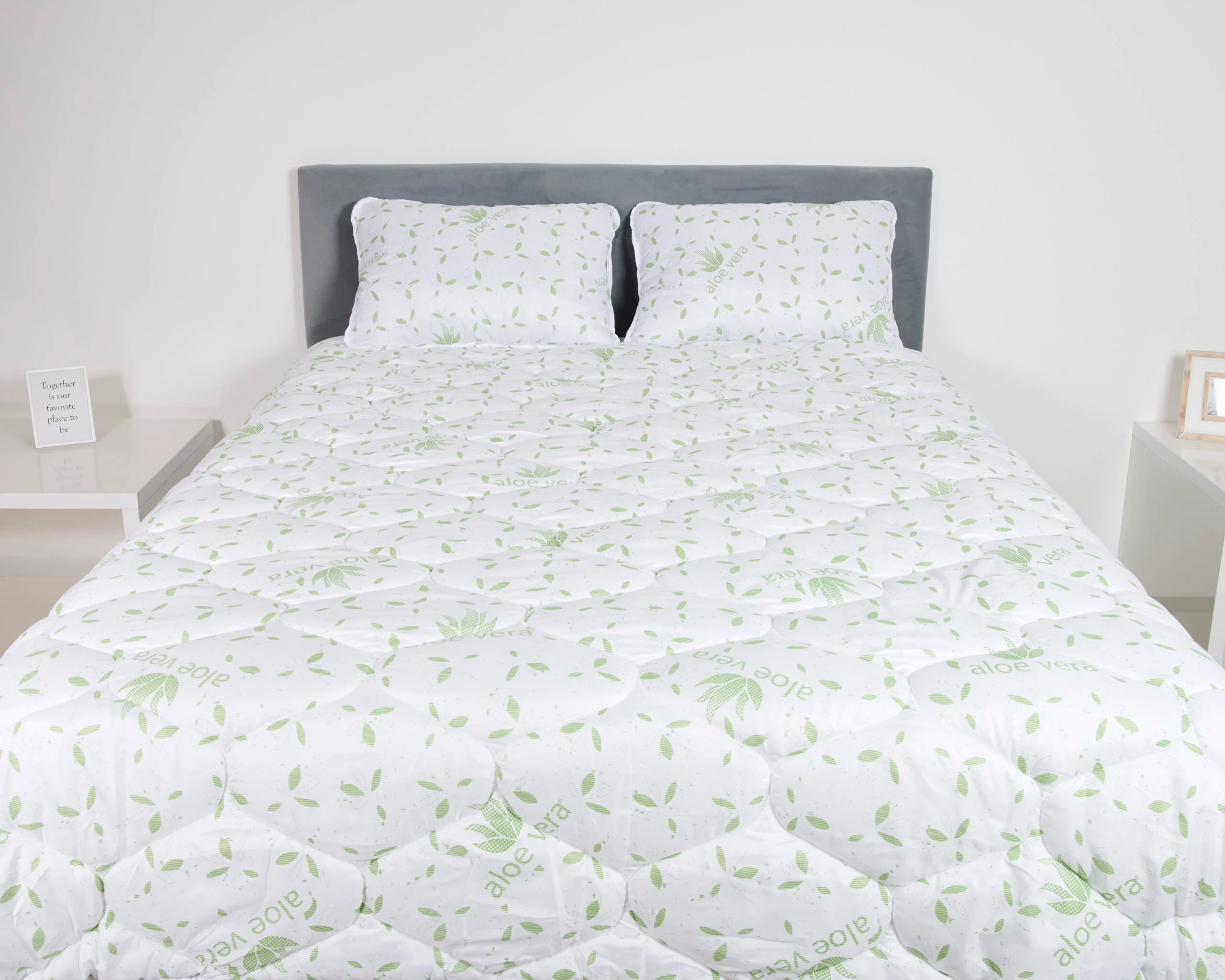 Pilotă imprimată Aloe Vera 200x220 cm, 350 g/m², primăvară–toamnă