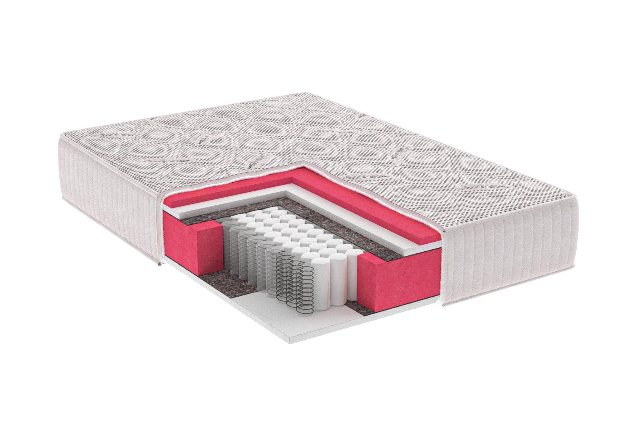 Saltea arcuri Pocket Spring 120x200 cm, înălțime 30 cm, husă tricot cu ioni de argint
