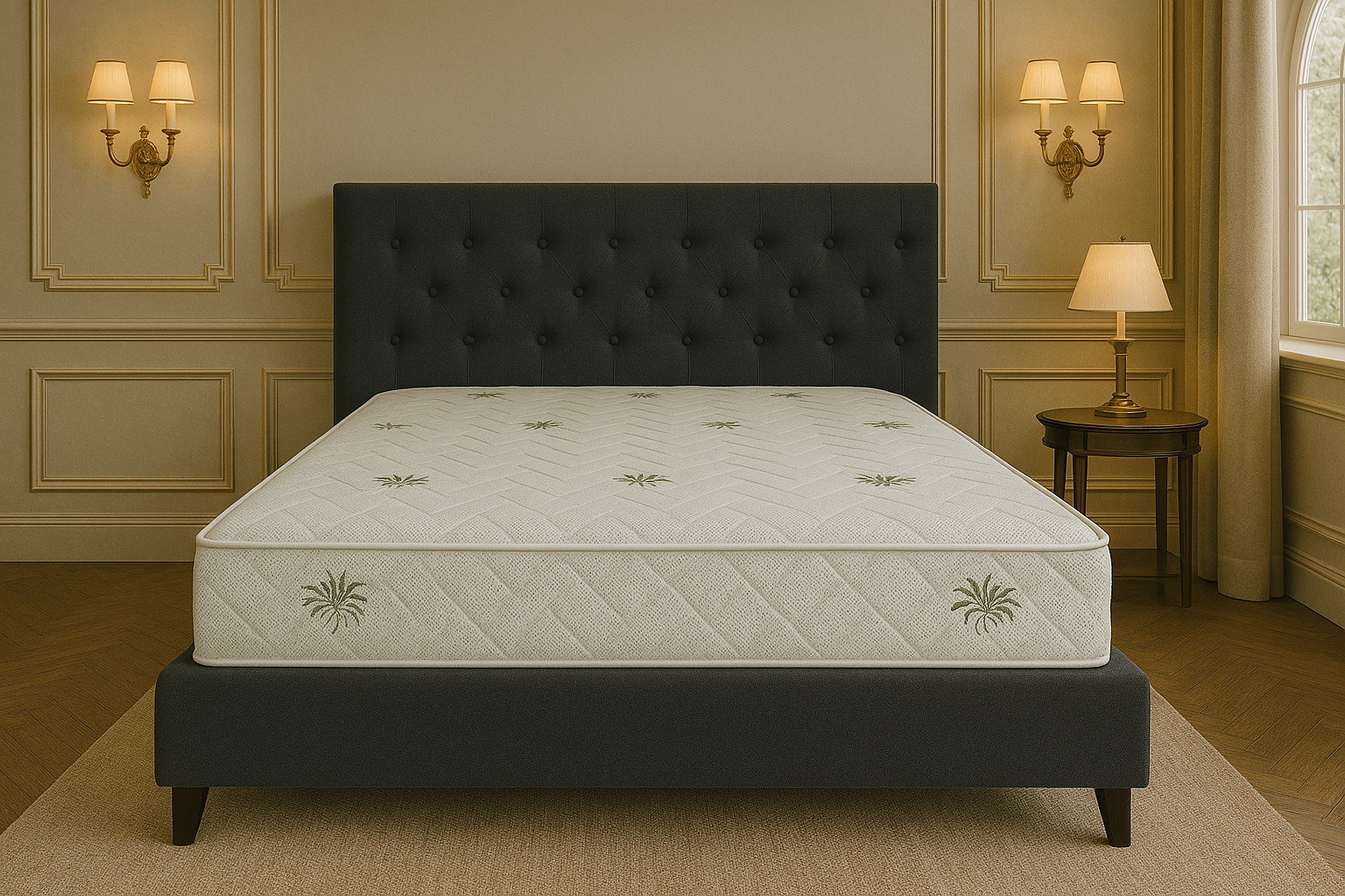 Saltea 180x200 cu memorie Aloe Vera, 20 cm, husă tricot Aloe Vera 260 g, fermitate medie