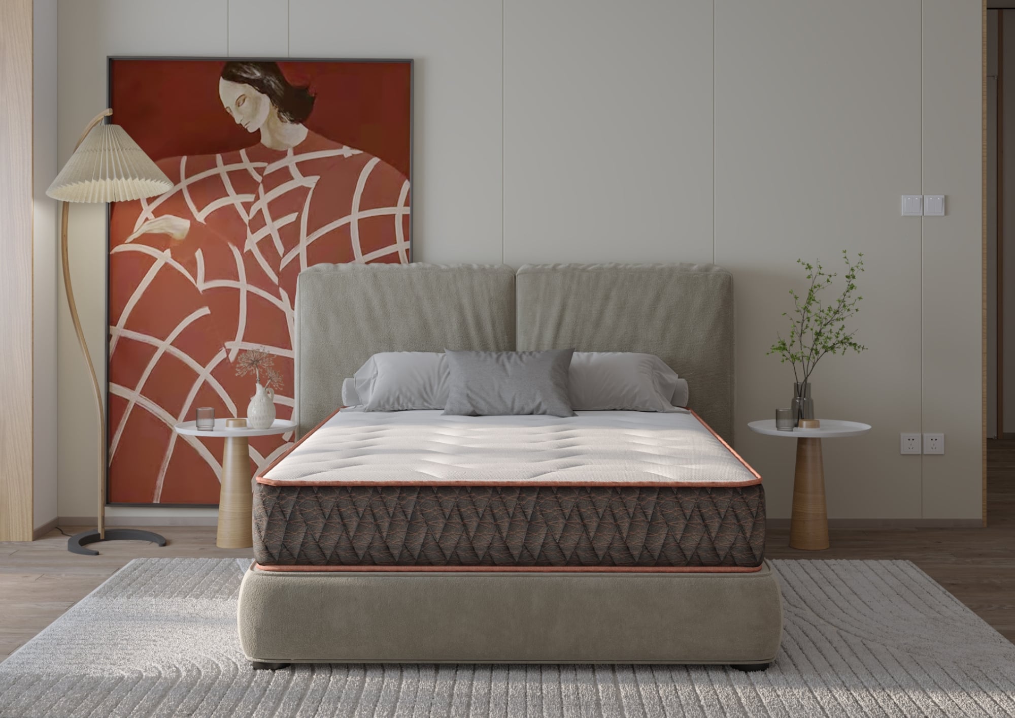 Saltea Supreme Comfort Pocket Multilayer 140x200 cm, dublu strat arcuri pocket, înălțime 30 cm