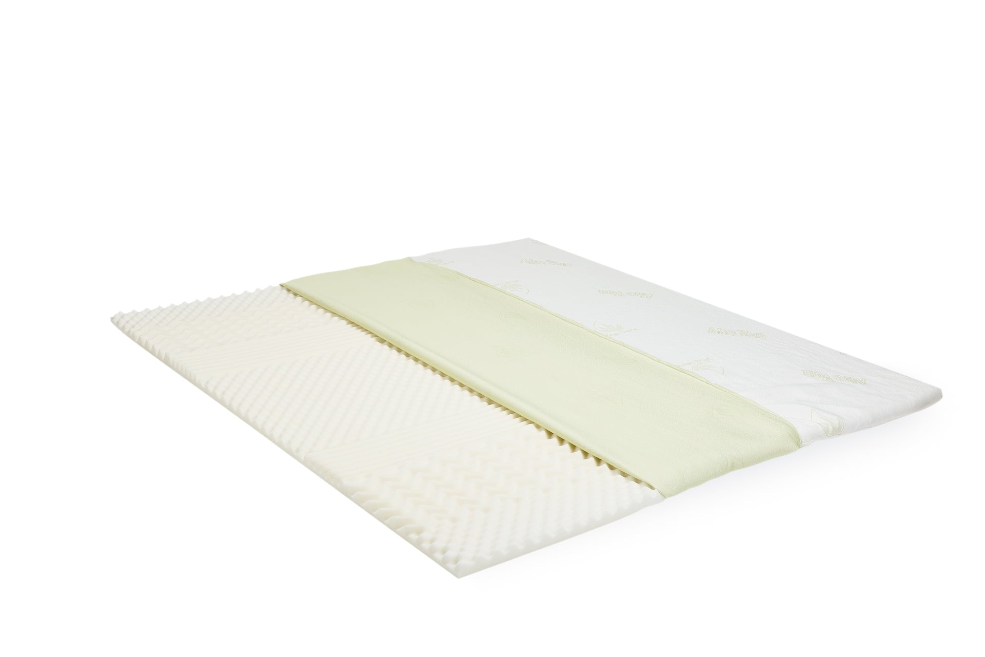 Topper Memory Foam 140x200 cm cu 7 zone ortopedice și husă cu Aloe Vera