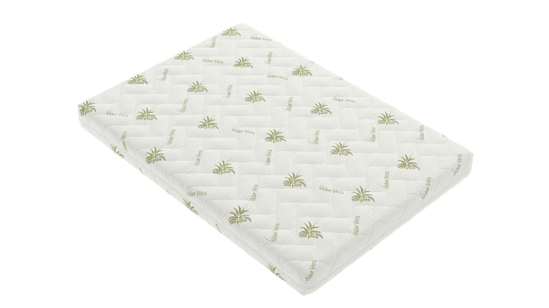 Saltea cu spumă poliuretanică 85x195 cm, înălțime 14 cm, husă Aloe Vera