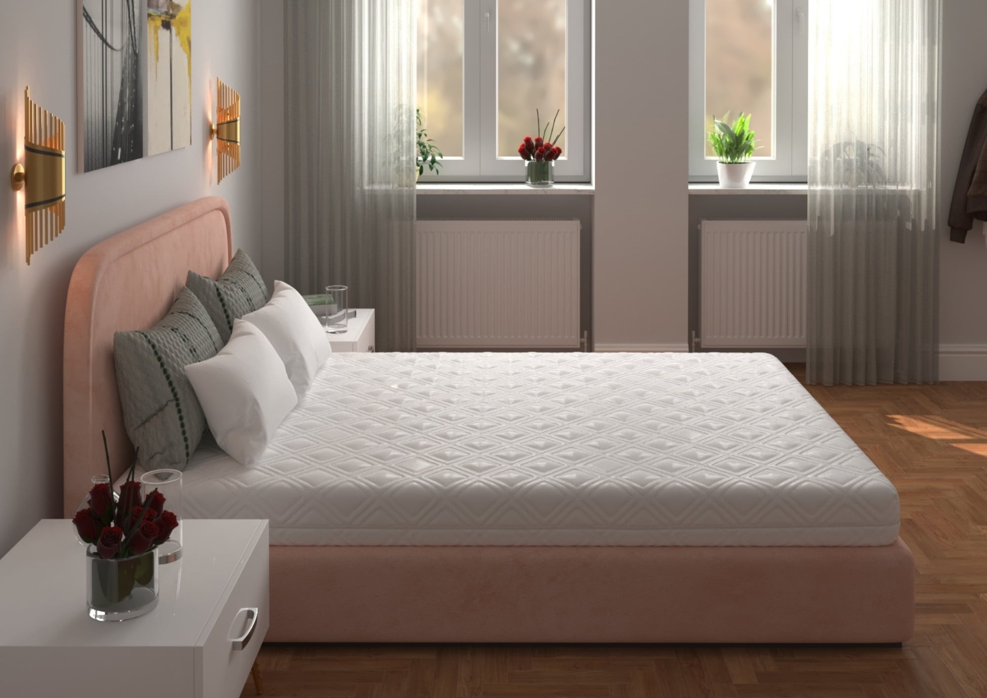 Saltea 7 Zone 140x200 cm husă microfibră