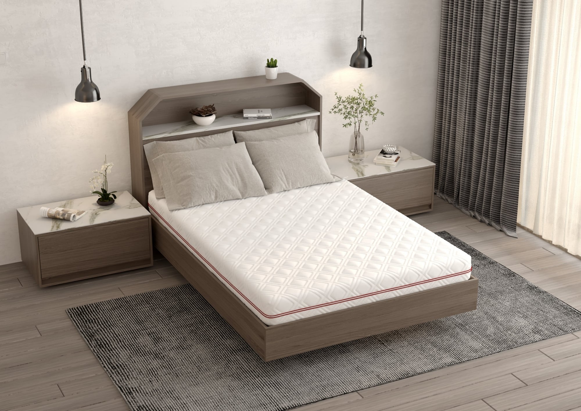 Saltea ortopedică Memory 140×200 cm înălțime 17 cm fermitate medie