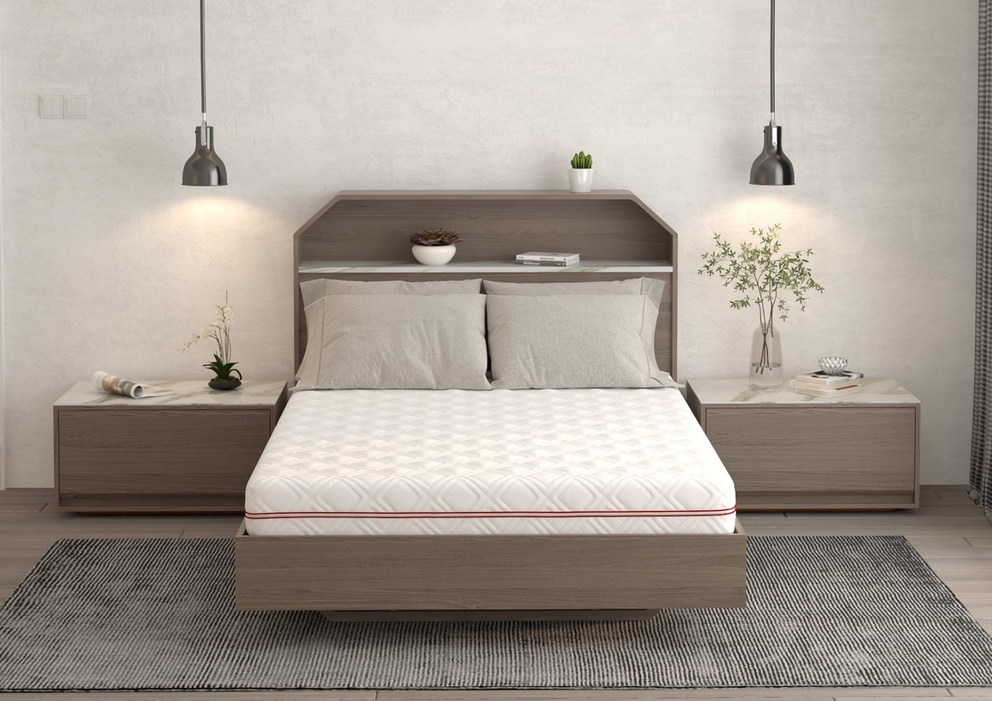 Saltea ortopedică Memory 140×200 cm înălțime 17 cm fermitate medie