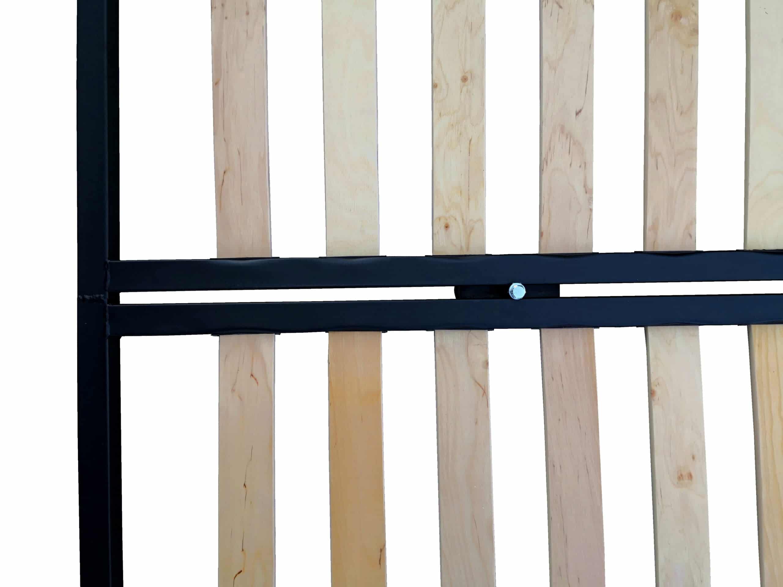 Somiera metalică rabatabilă 160x190 cm cu 32 lamele din mesteacan