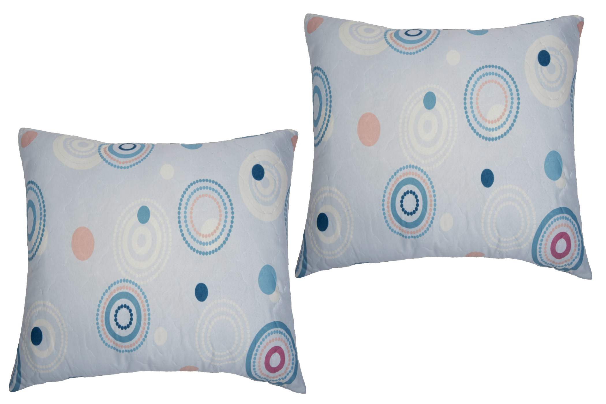 Set 2 perne pătrate 70x70 cm din microfibră matlasată Circles