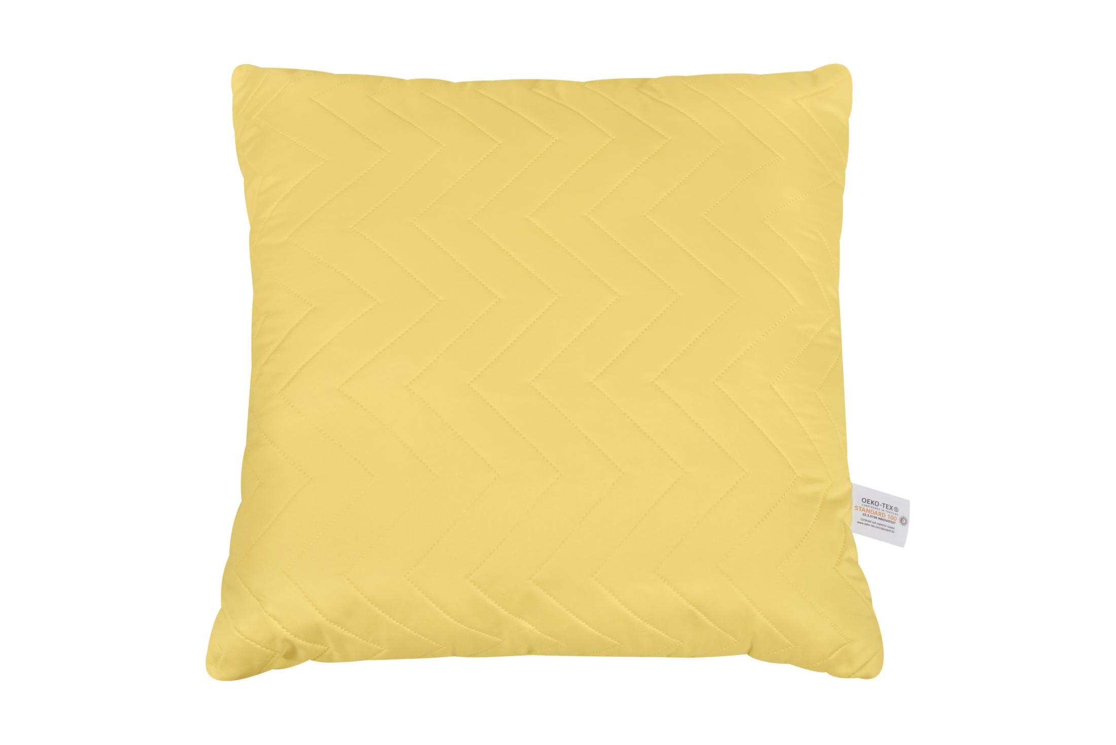 Set 2 perne pătrate 70x70 cm, microfibră galbenă matlasată Superball