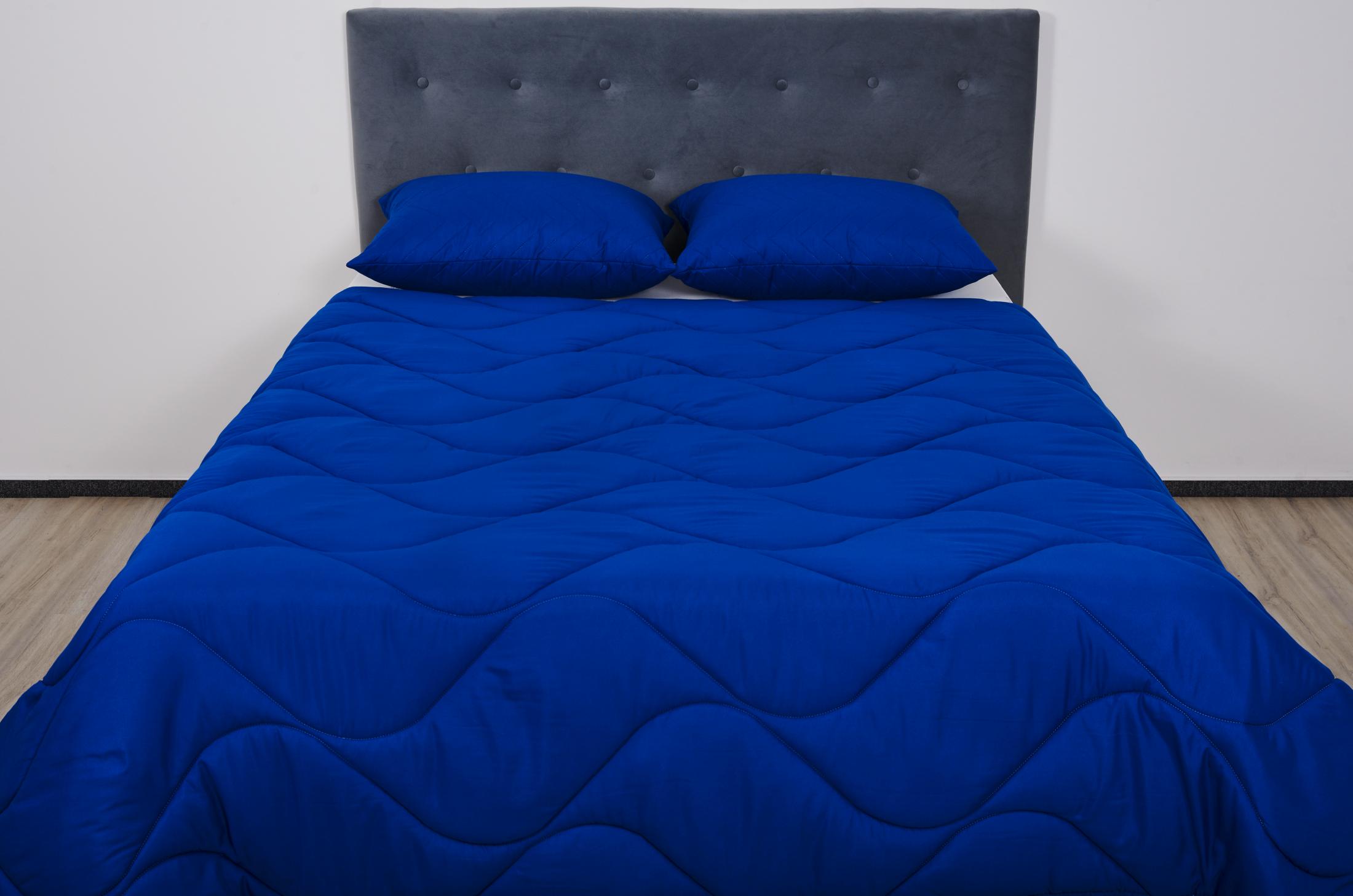 Pilota microfibră albastră 150x200 cm, 300 g/m², multi-sezon