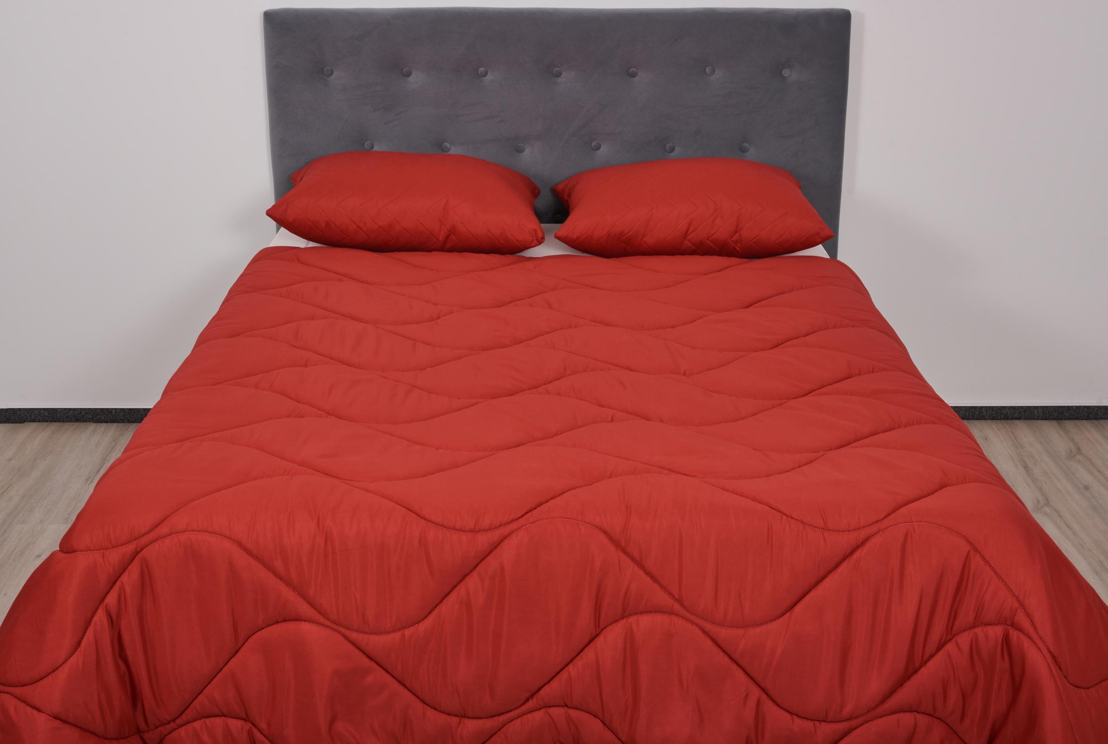 Pilotă din microfibră roșie 200x220 cm, 300 g/m², pentru primăvară și toamnă