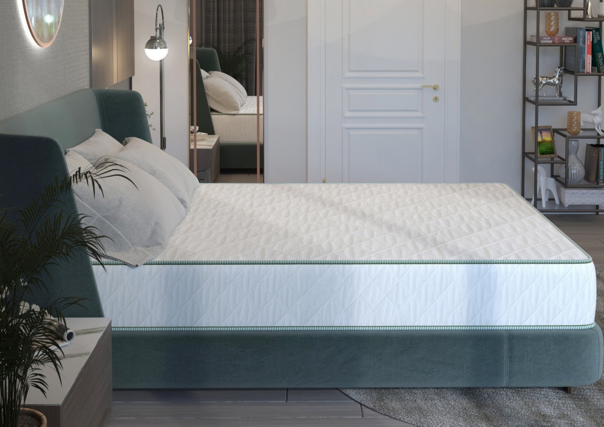 Saltea cu arcuri Bonell 90x200 cm, înălțime 24 cm, duritate fermă, husă matlasată tricot