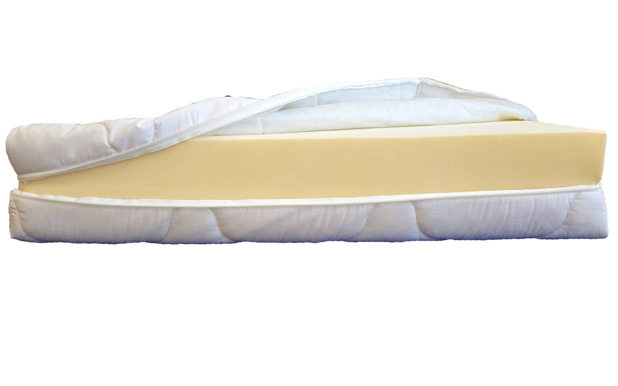 Husă saltea 180x190 cm, bumbac 100%, matlasată, detașabilă cu fermoar