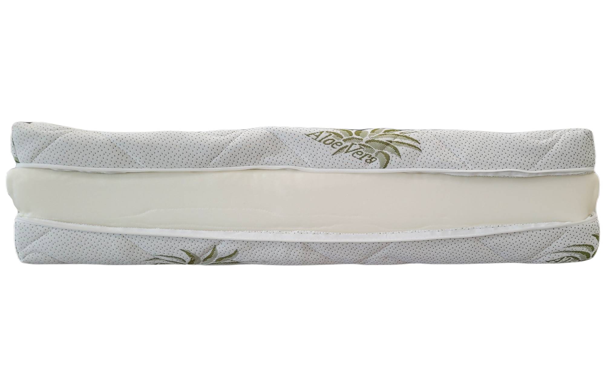 Husă de saltea 85x195 cm, tricot Aloe Vera, detașabilă cu fermoar pe 4 laturi