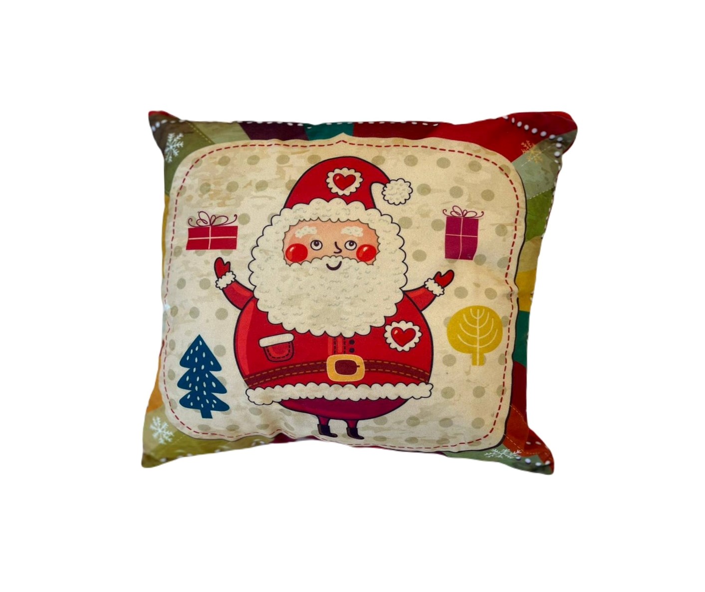Pernă decorativă Crăciun cu imprimeu Moș Crăciun 40×40 cm