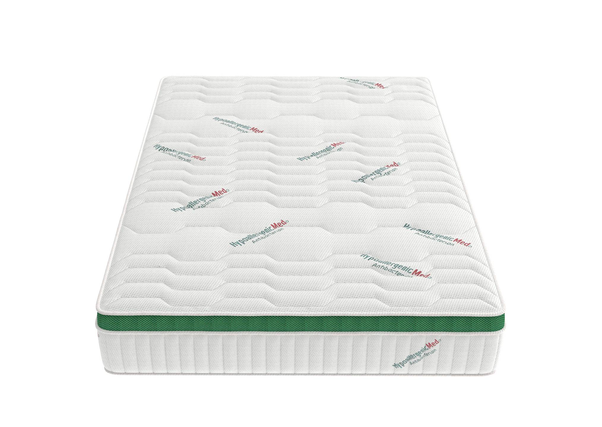 Saltea cu arcuri Bonell HypoallergenicMed Primo Protect 180x200 cm, înălțime 23 cm, husă antibacteriană și hipoalergenică