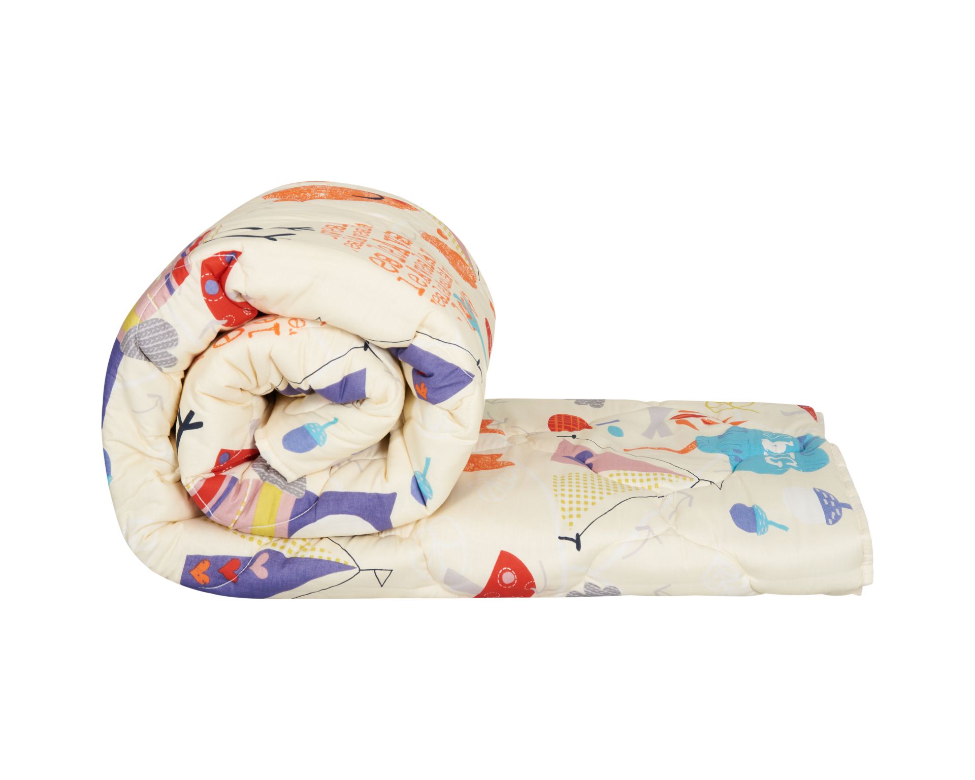 Pilotă bumbac matlasată Bufnite 150x200 cm, umplutura 300 g/m²